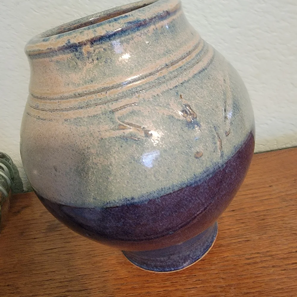 Elegant‎ Blue and Cream Vase